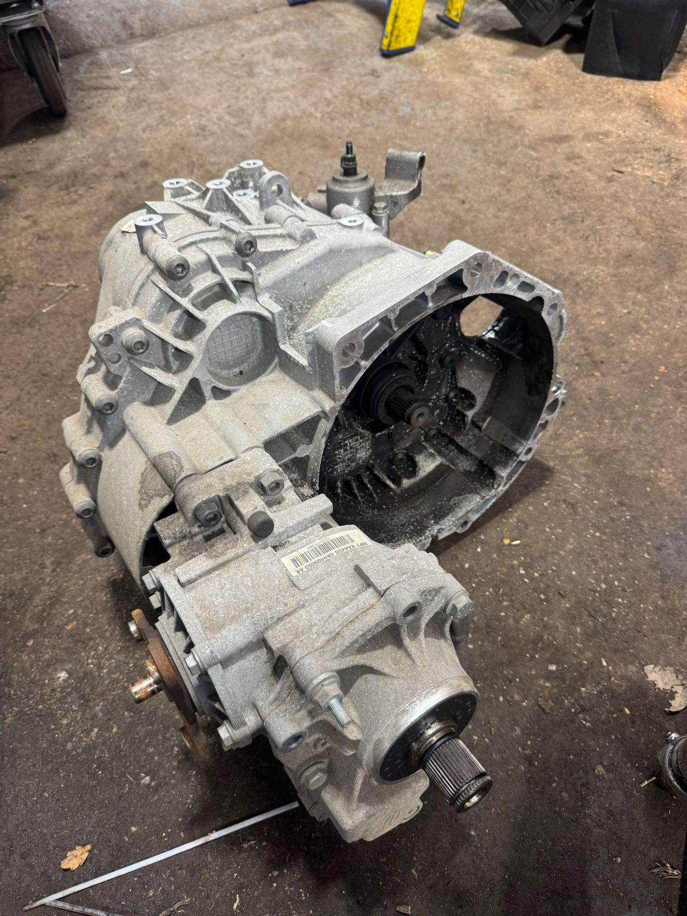 Manual gearbox casing removed from a vehicle