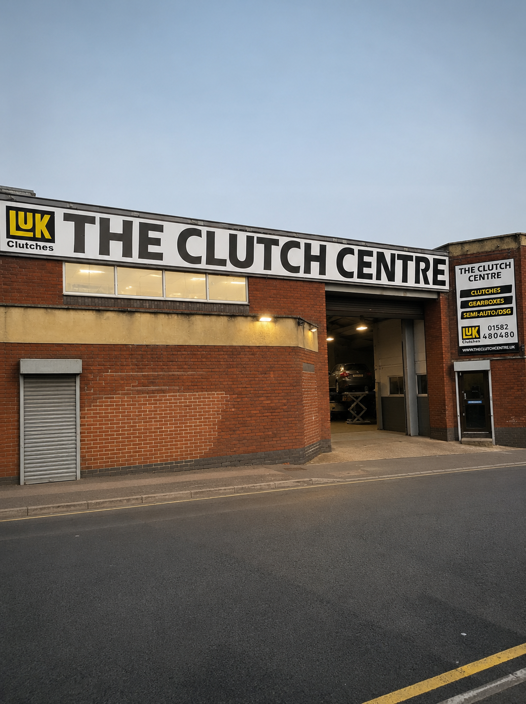 The Clutch Centre garage frontage on Latimer Road in Luton